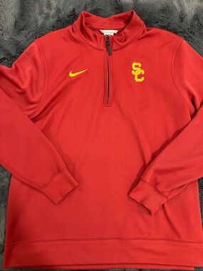 Nike USC Trojans 2025 Coaches Premium Dri-FIT Half-Zip Pullover XL